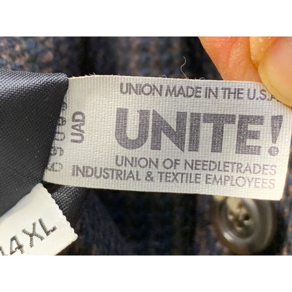 Hart Schaffner Marx for Nordstrom Mens Plaid Wool Blazer 44XL VTG EUC 7024 - Picture 11 of 15